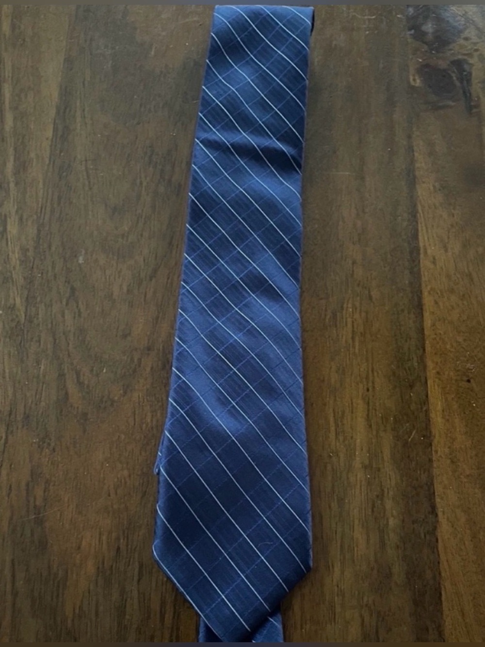 Calvin Klein Navy Blue Diagonal Stripe Tie